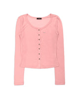 Metal Triclipse Slim Fit Tencel Sheer Cardigan Pink