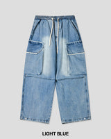 Terry Cargo Denim Pants