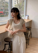 Summer Ivory Loose Cotton Wide Pants (3color)