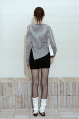 レトロアシンメトリックトップ_MELANGE GREY