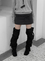 Rope Strap Low Skirt Pants