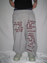 Lettering Eyelet Sweatpants(3c)