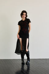 WITTY KNIT ONE-PIECE / BLACK