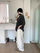 ワッフルボタンオーバーサイズTシャツ (3C)