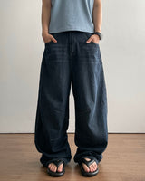 Mood Dark Blue Linen Pants