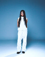 TUKED BAGGY PANTS (WHITE)