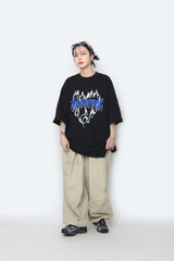 Heart Lettering Oversized Short-Sleeved T-Shirt