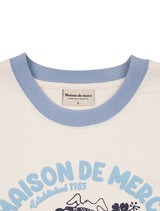 UNISEX オーバーフィットパピーサーフィンリンガーショートスリーブT　クリーム (FCE2TS401M)