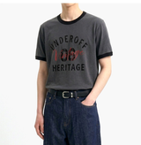 エッセンシャルスタンダード半袖リンガーTシャツ ビンテージチャコール
