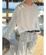 [Unisex] サマーシースルーニットTシャツ(3color)
