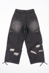 Stillwell distressed wide denim