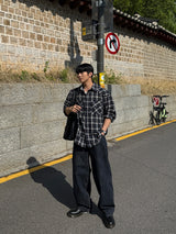 Autumn double check shirt