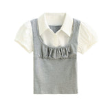 Riel Layered Bustier Shirt Top