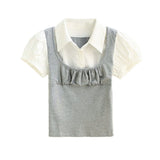 Riel Layered Bustier Shirt Top