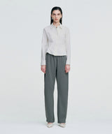 DOZI - Pinched Unbalance shirt _ WHITE