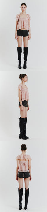 ELLA CAPE BLOUSE pink