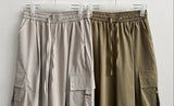 Send-banding two-pocket cargo wide pants