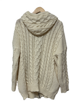(KNIT DRESS + ZIP-UP) ソフトルーズフィット2WAYケーブルフードニット - 2 COLOR