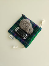 Check string pouch - navy S