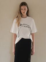 (T-7046)LOOP CHAIN POINT TEE