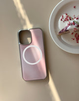[MADE]ミスティブラッシュ シルバー エポキシ MagSafeバンパー iPhoneケース
