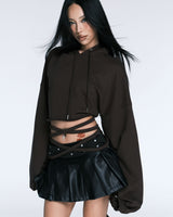 MOCHA backless hoodie