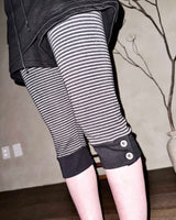 (2color) Star Stripe Capri Banding Pants
