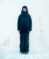 Detachable Muffler Down Jacket / Black