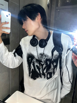 ルーズフィットスウェットシャツTシャツ
