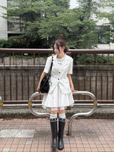 Lace Ribbon Rainboots - Black