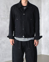 [UNISEX] カーペンターブラックデニムジャケット