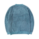 So What Hairy Knit Sweater Turquoise