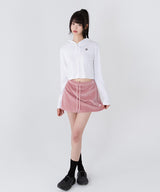 STITCH LINE CROP HOODIE [3color]
