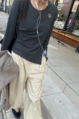 RETRO TENCEL UNBALANCED TOP_2COLORS