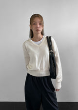 [MADE] Smooth Cotton V-Neck Knitwear (Cotton 85%)