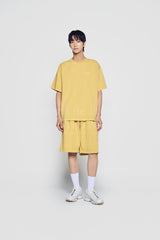24FW アップリケロゴピグメントショートスリーブTシャツイエロー