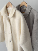 [wool 30%] ヘアシングルオーバーフィットハーフコート