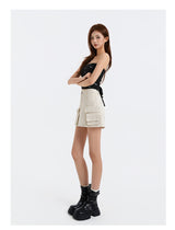 American Retro Camo Cargo Denim Shorts