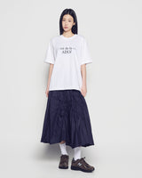 26SS WOMAN チェックシャーリングロングスカート
