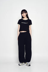 25SS スネークイニシャルリンガークロップ半袖Tシャツ ブラック