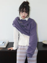 STRIPE KNIT PANTS (PURPLE)