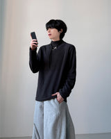 フリースハーフネックロングスリーブ