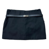 Demay Modern Basic Belt Mini Skirt