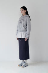 KIRSH PLAIN CHERRY ARCH LOGO CROP HOODIE [MELANGE GRAY]