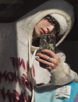 Flow Lettering Brush Hood Knit