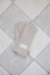 Orb frilly gloves (mute beige)