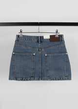 BIG POCKET MINI DENIM SKIRT