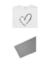 (裏起素材)ハートレイヤード長袖Tシャツ
