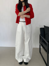 Nanore Round Neck Knit Cardigan