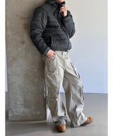 [Unisex] Dyeing string multi cargo pants(3color)